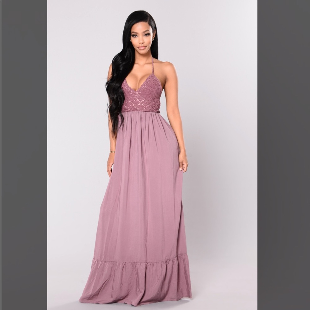 Fashion Nova Crochet Maxi Dress
